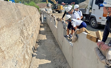 中学生 職場体験の様子